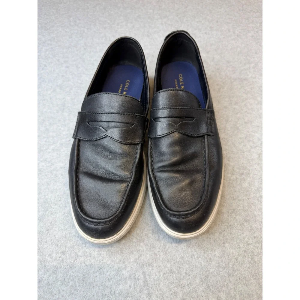Cole Haan Grand OS Mens Black Leather Penny Loafers C30474 Shoes Size 11